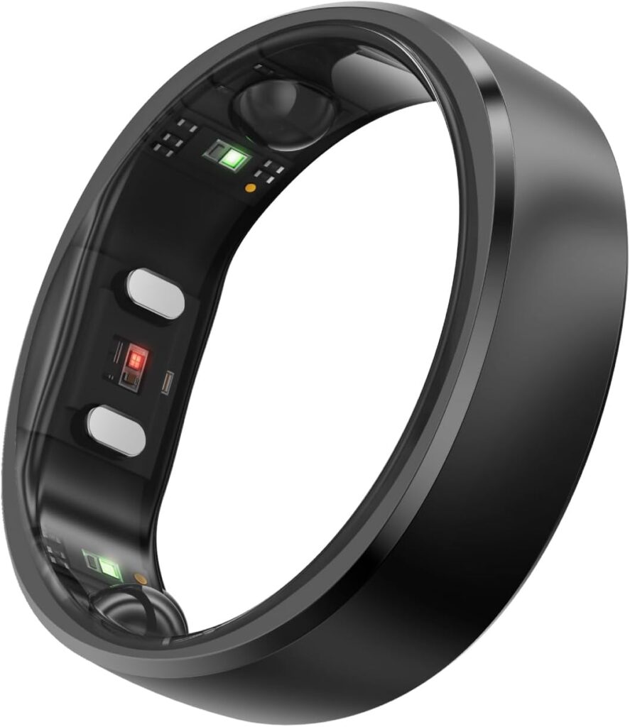 RingConn Gen 2, World’s First Smart Ring with Sleep Apnea Monitoring, No APP Subscription, 12-Day Battery Life, Stress/Heart Rate/Womens Health Tracker, Android iOS Compatible (Black, Size 10)